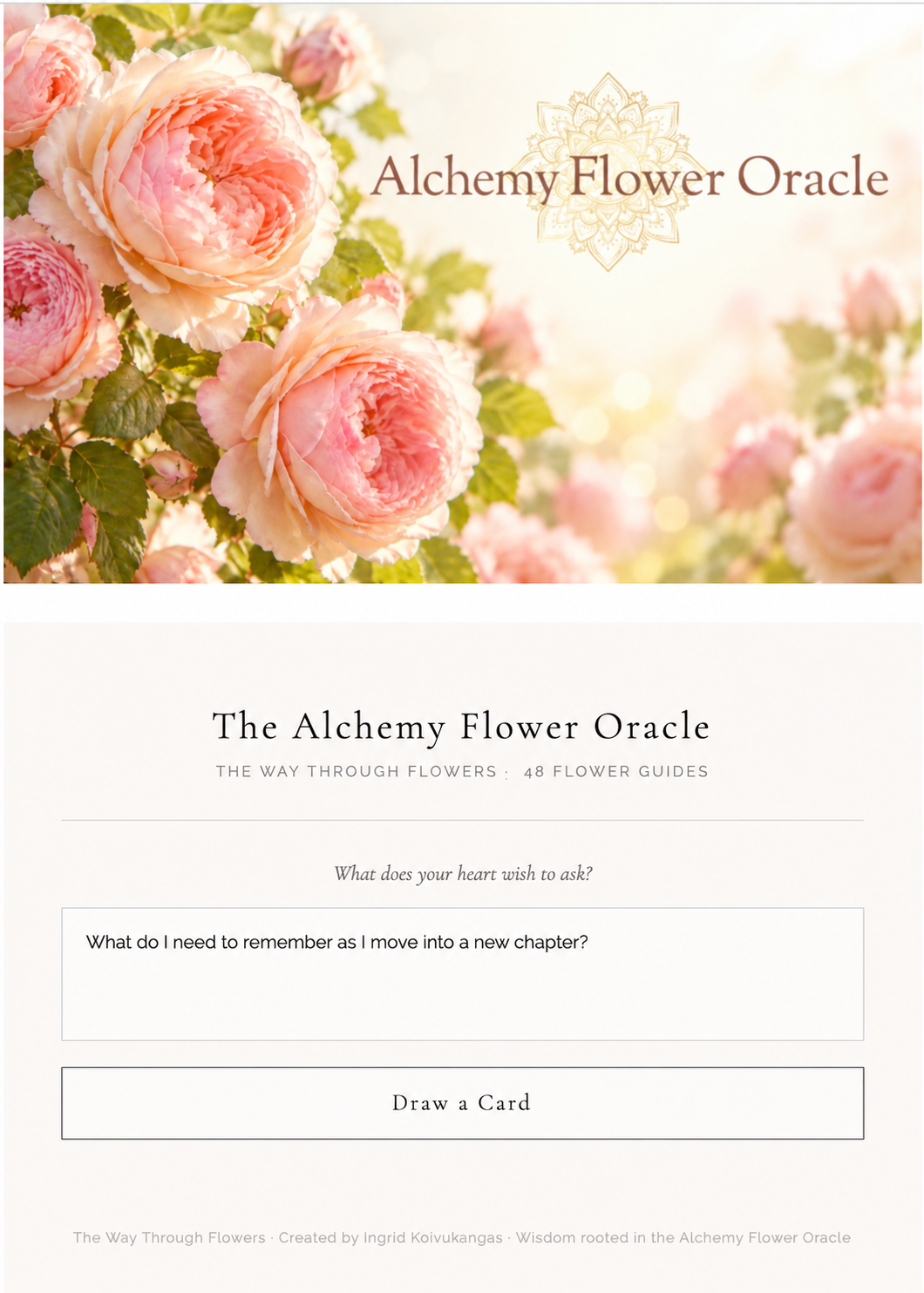 Alchemy Flower Oracle