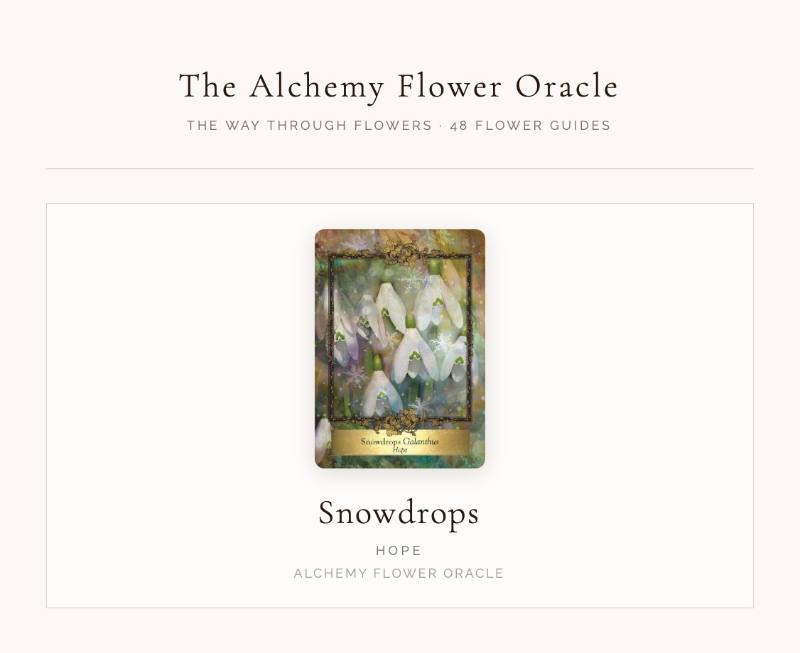 Alchemy Flower Oracle