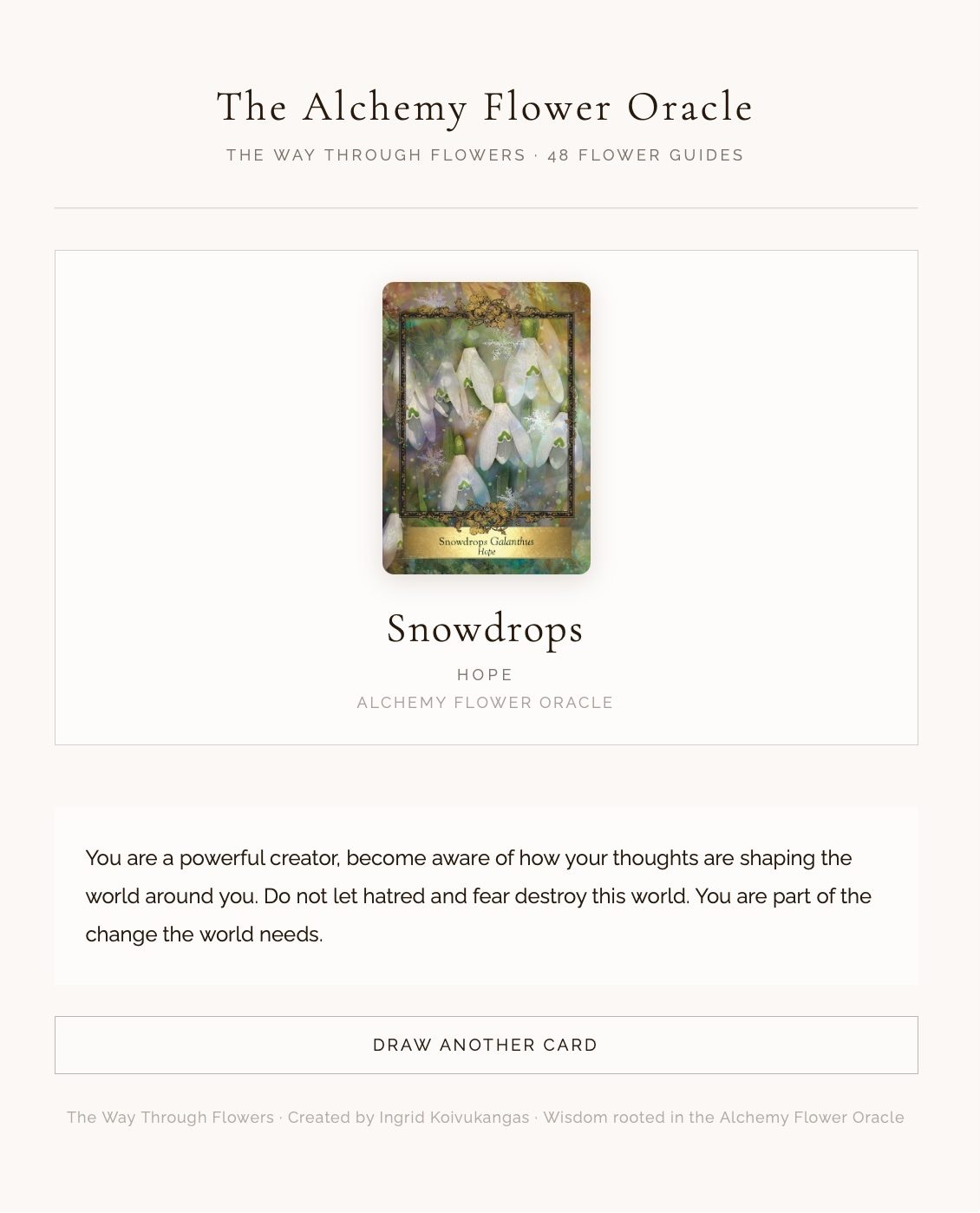 Alchemy Flower Oracle